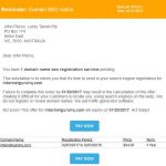 unsolicited domain renewal notice
