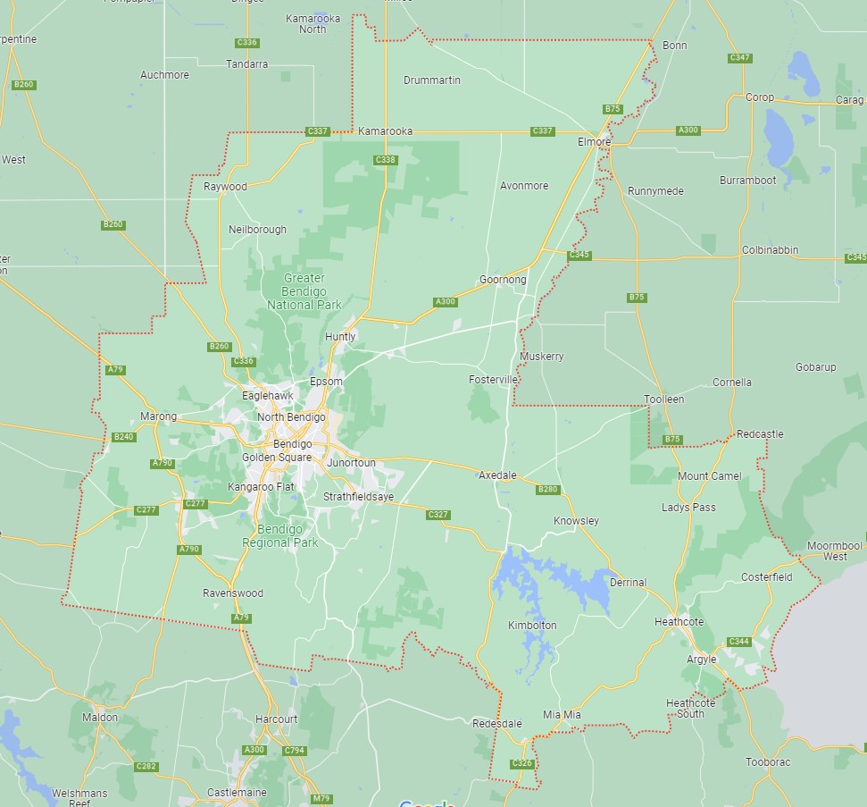 Map of Greater Bendigo